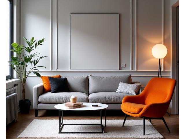 Moderne indretning i studiolejlighed