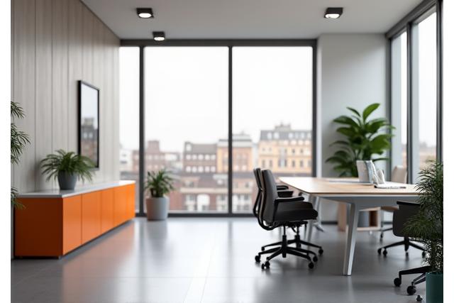 Moderne kontor i København med udsigt over byens tage, symboliserer Vellum Udlejnings professionelle og gennemsigtige tilgang.